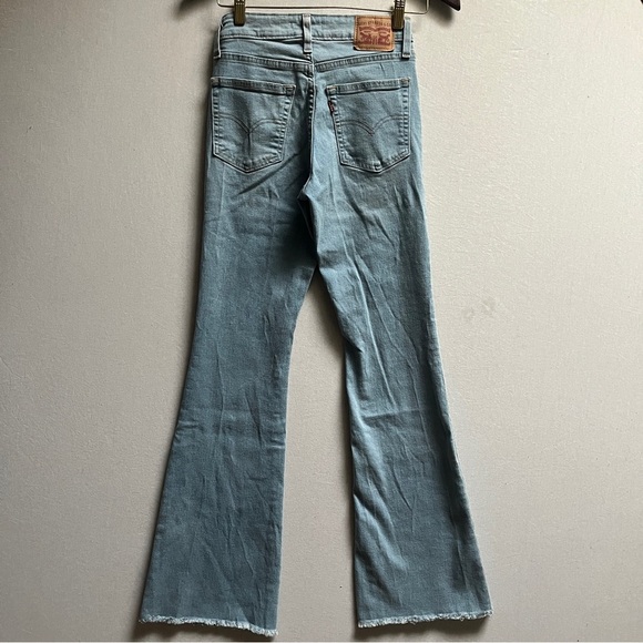 Levis 726 High rise Flare Jeans Light Wash Size 26 - Picture 2 of 9